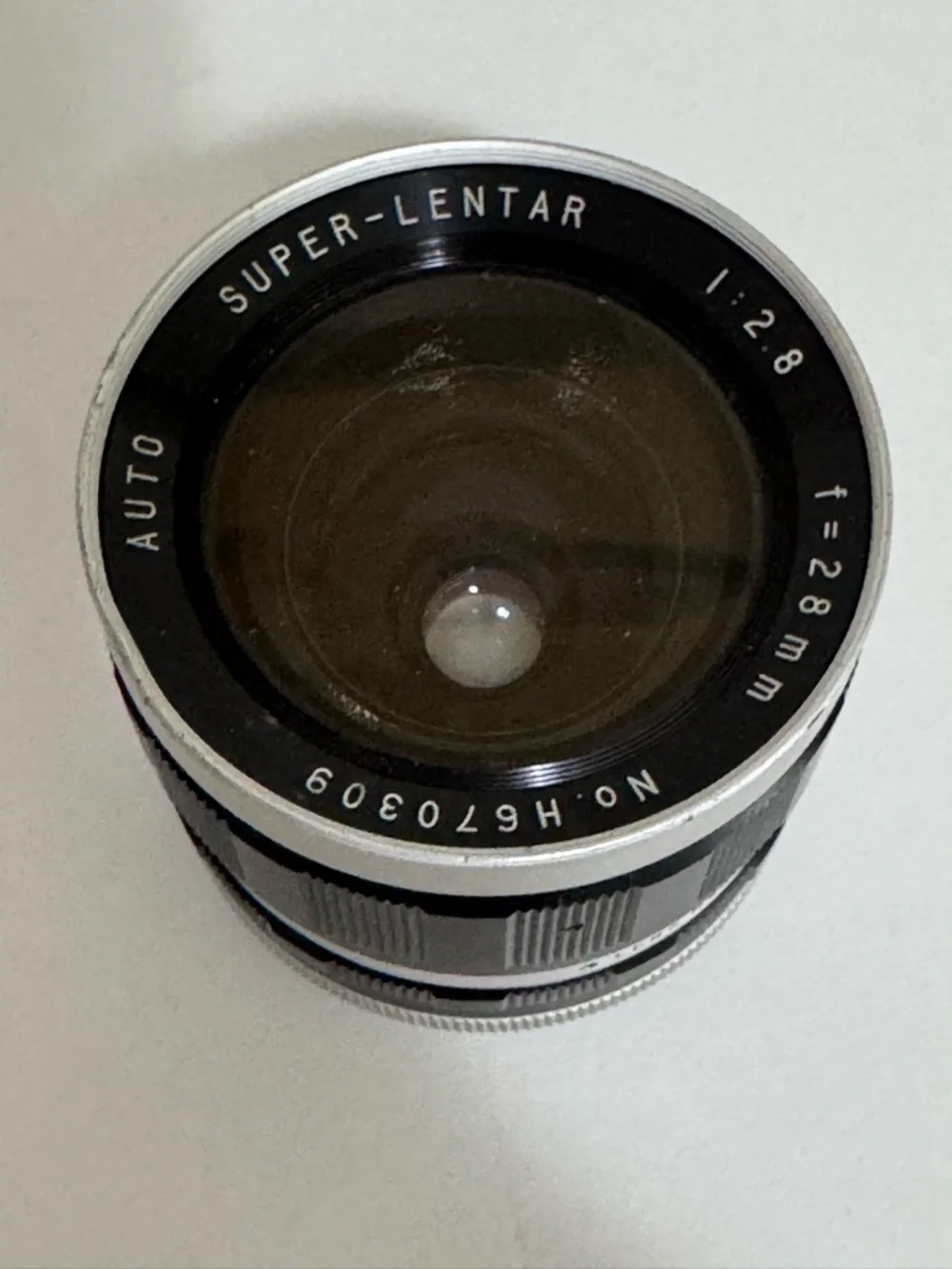 Vintage Super-Lentar 28mm wide angle f/2.8 camera lens